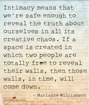 Intimacy quote by Marianne Williamson