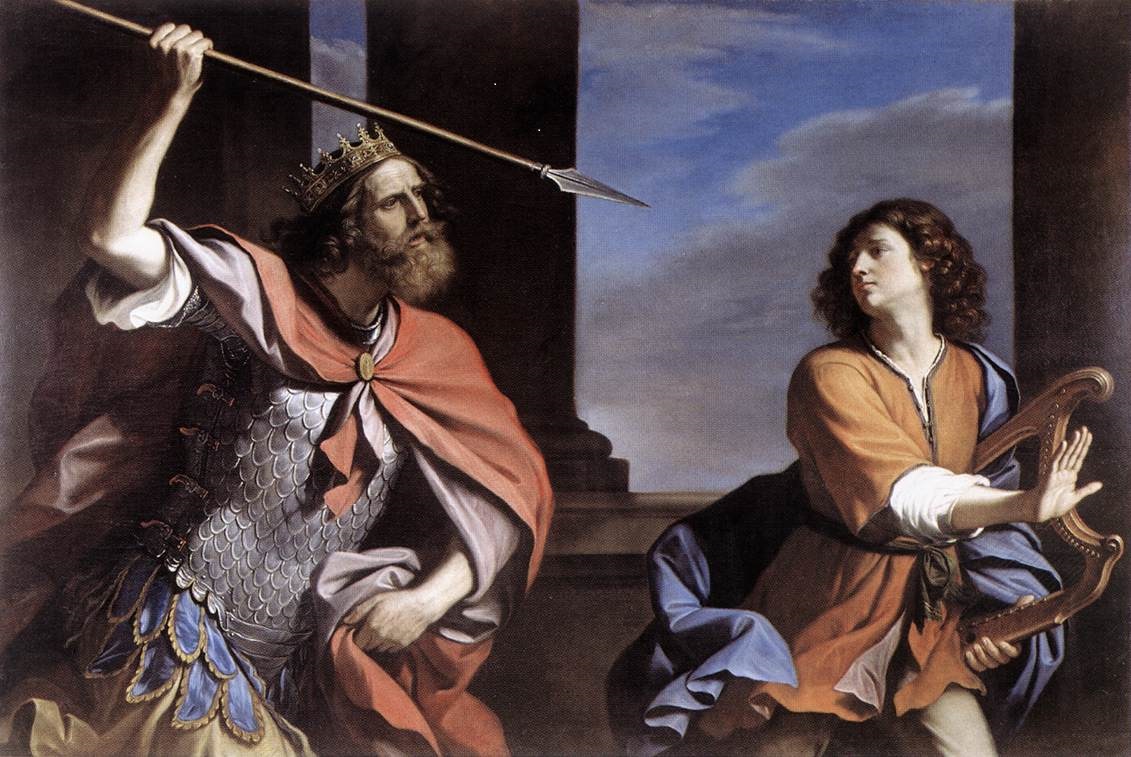 Painting of Saul trying to kill David